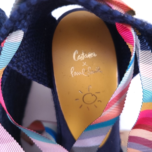 Castaner x Paul Smith Coralia Espadrille Wedge Ribbon Lace Shoes 37 Size 6.5 US - Picture 6 of 12
